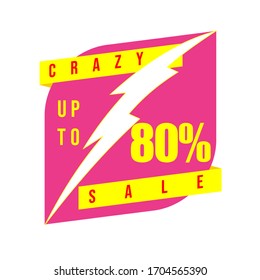 Rounded edge square banner vector design with flash negative space ready to use for commercial advertisement elements