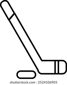 Rounded Editable stroke Ice Hockey Icon