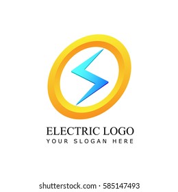 Rounded electric abstract logo