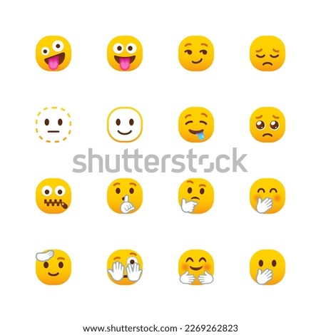 Rounded Emoji Character Icons Set4
