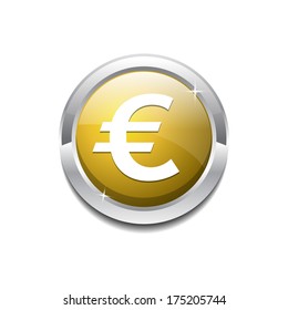 Rounded Euro Vector Icon Button