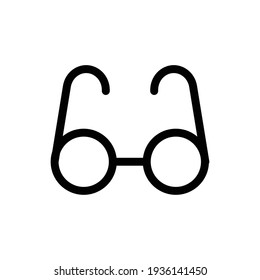 Rounded Eye Glasses icon vector illustration. Protective eyewear. Flat vector icon of fashion. Elegant round circular sunglasses. Retro eye glasses vector icon