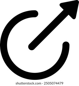 Rounded Filled Arrow Icon Design