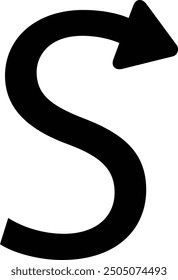 Diseño de icono de flecha llena redondeada