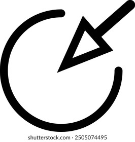 Diseño de icono de flecha llena redondeada