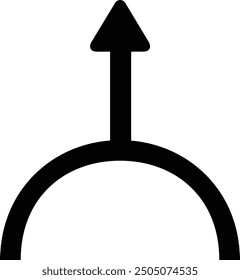 Diseño de icono de flecha llena redondeada