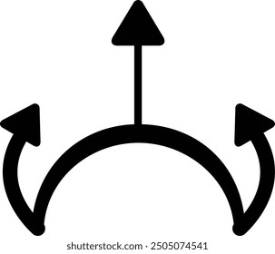 Diseño de icono de flecha llena redondeada
