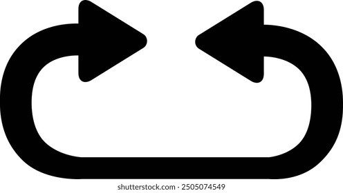 Diseño de icono de flecha llena redondeada