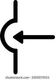 Diseño de icono de flecha llena redondeada