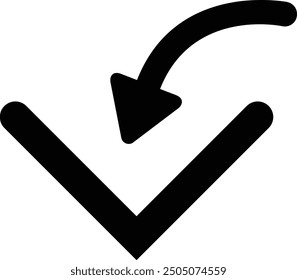 Rounded Filled Arrow Icon Design