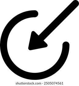 Rounded Filled Arrow Icon Design