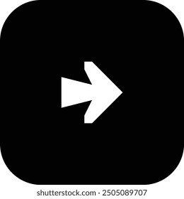 Rounded Filled Arrow Icon Design
