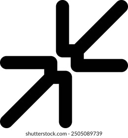 Diseño de icono de flecha llena redondeada