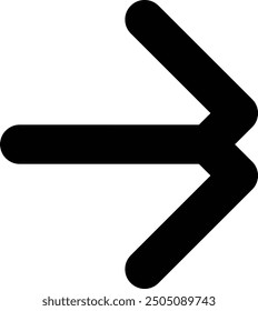 Rounded Filled Arrow Icon Design