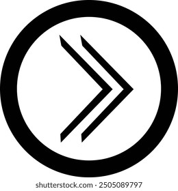Rounded Filled Arrow Icon Design