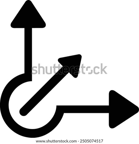 Rounded Filled Arrow Icon Design