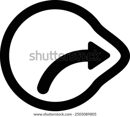 Rounded Filled Arrow Icon Design
