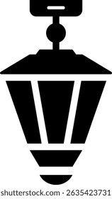 Rounded Filled Ceiling Lamp Icon