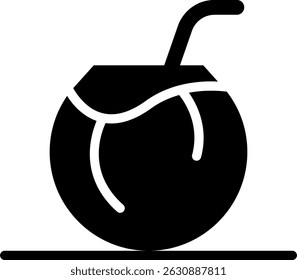 Rounded Filled Coconut Juice Icon