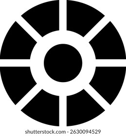 Rounded Filled Color Palette Icon