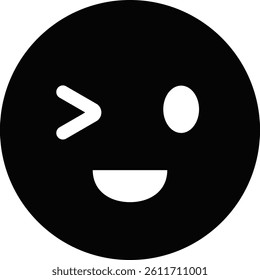 Rounded Filled Cute Expression Icon