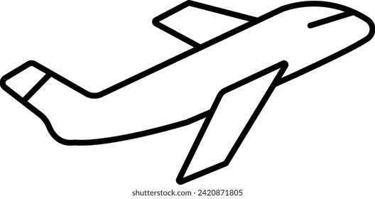 Rounded filled Editable stroke Airplane Icon