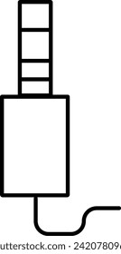 Rounded filled Editable stroke Audio Jack Icon