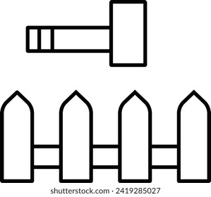 Rounded filled Editable stroke Carpentry Icon
