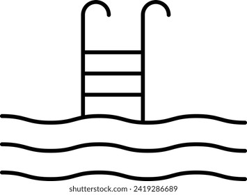 Rounded filled Editable stroke Diving Board Icon