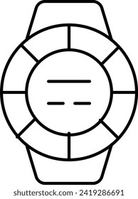 Rounded filled Editable stroke Diving Watch Icon