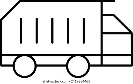 Rounded filled Editable stroke Dumper Truck
