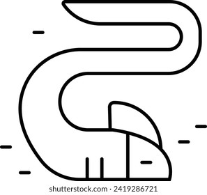 Rounded filled Editable stroke Eel Icon