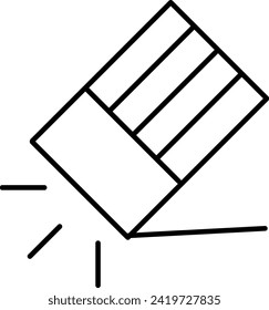Rounded filled Editable stroke Eraser Icon