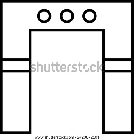 Rounded filled Editable stroke Metal Detector Icon