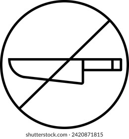 Rounded filled Editable stroke No Knife Icon