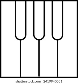 Roundgefülltes Editable-Takt-Piano-Symbol