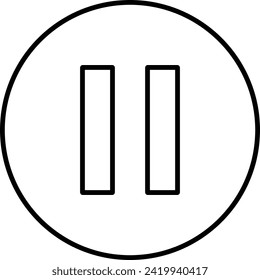 Icono de reproducción de trazo editable relleno redondeado