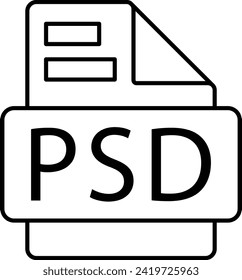 Icono de archivo PSD de trazo editable redondeado