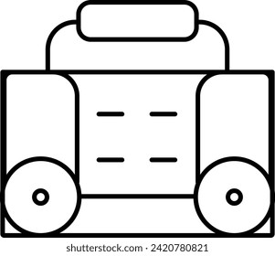 Rounded filled Editable stroke Radio Cassette Icon