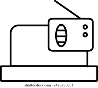 Rounded filled Editable stroke Radio Antenna Icon