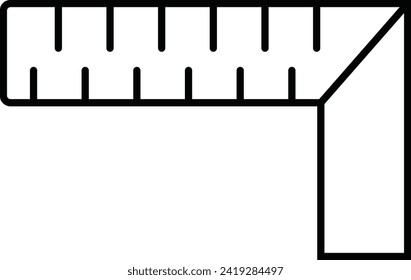 Rounded filled Editable stroke Ruler Icon
