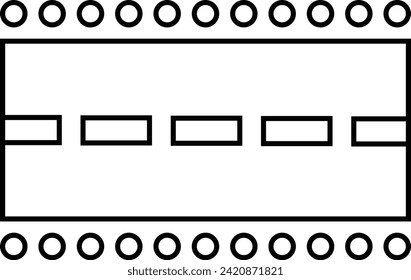 Rounded filled Editable stroke Runway Icon