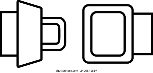Rounded filled Editable stroke Safety Belt Icon