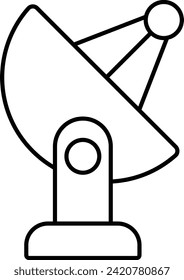 Rounded filled Editable stroke Satalight Dish Icon