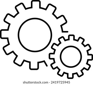 Icono de configuración de trazo editable rellenado redondeado