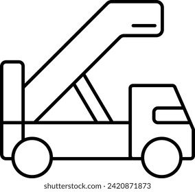 Icono de la escalera del trazo editable redondeado