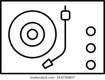 Rounded filled Editable stroke Turntable Icon