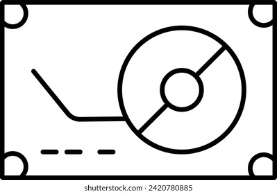 Rounded filled Editable stroke Vinyl disc Icon