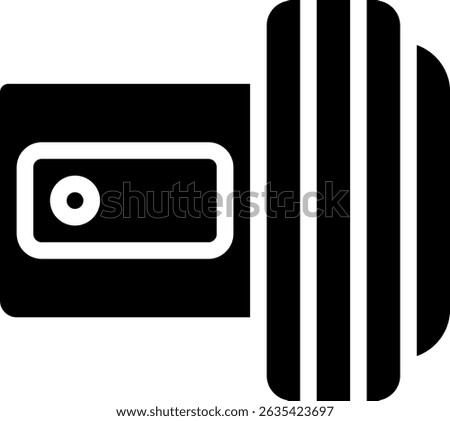 Rounded Filled Flash Light Icon