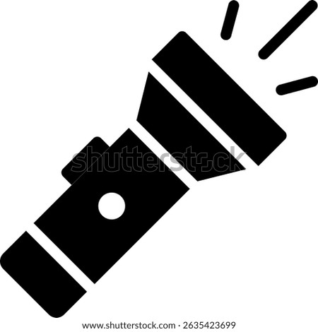 Rounded Filled Flash Light Icon